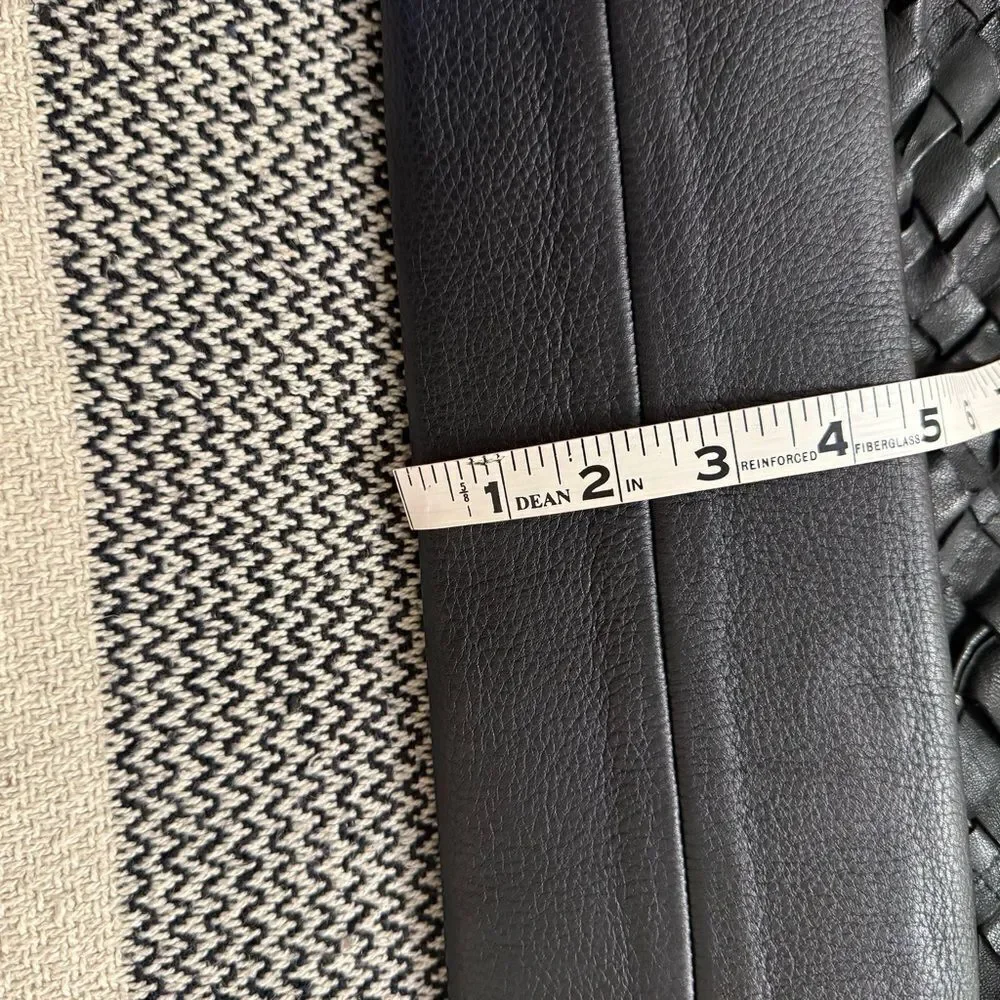 Henry Beguelin Black Pebbled/Woven Shoulder Bag